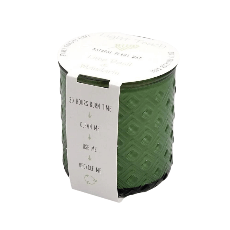 Recycled Glass Lime, Basil & Mandarin Candle