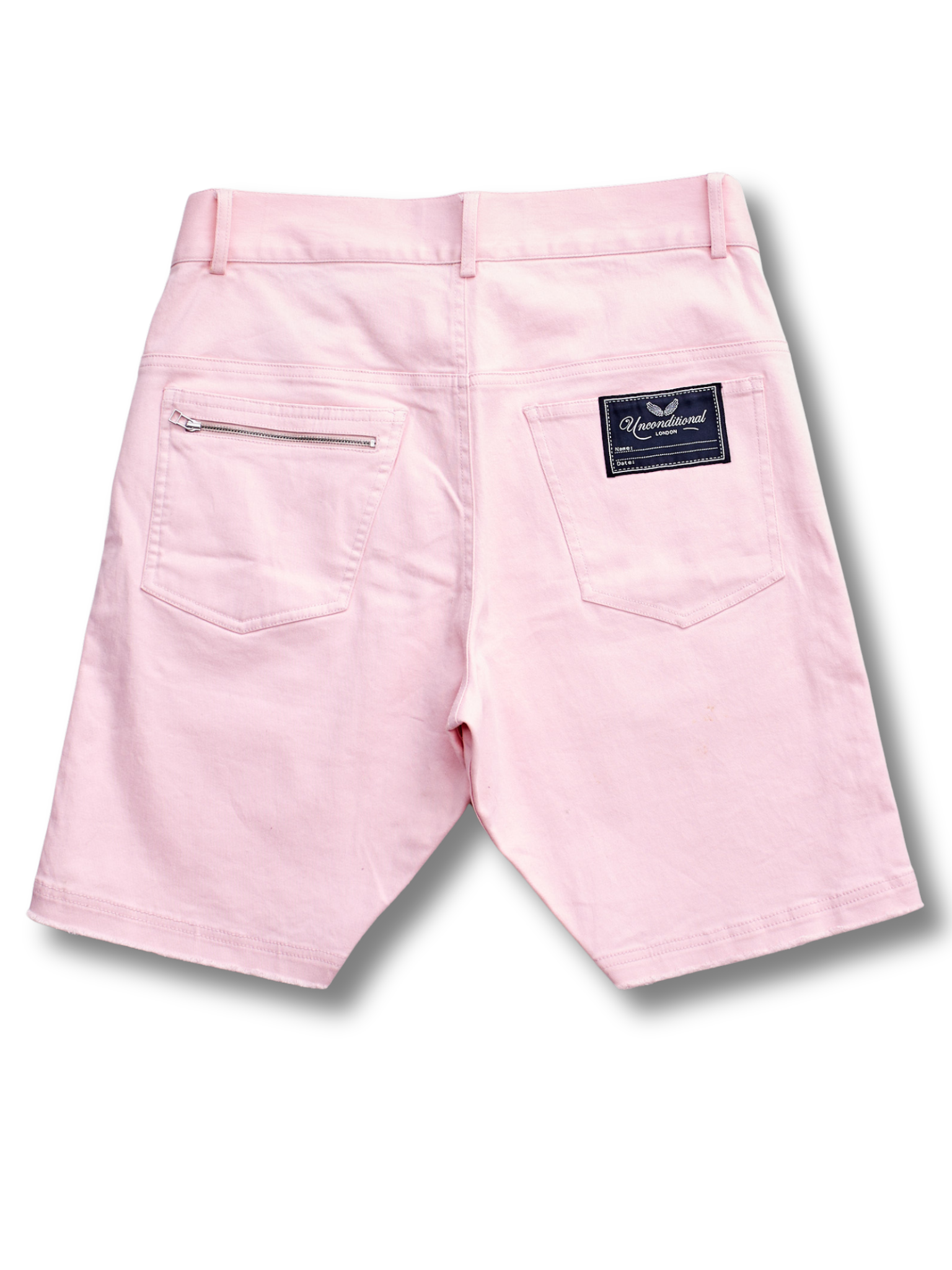 Salmon Pink Frayed Shorts