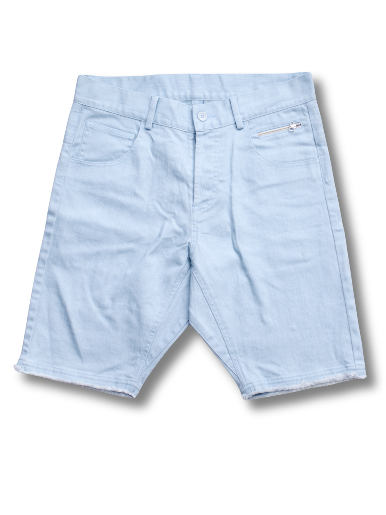 Baby Blue Frayed Shorts
