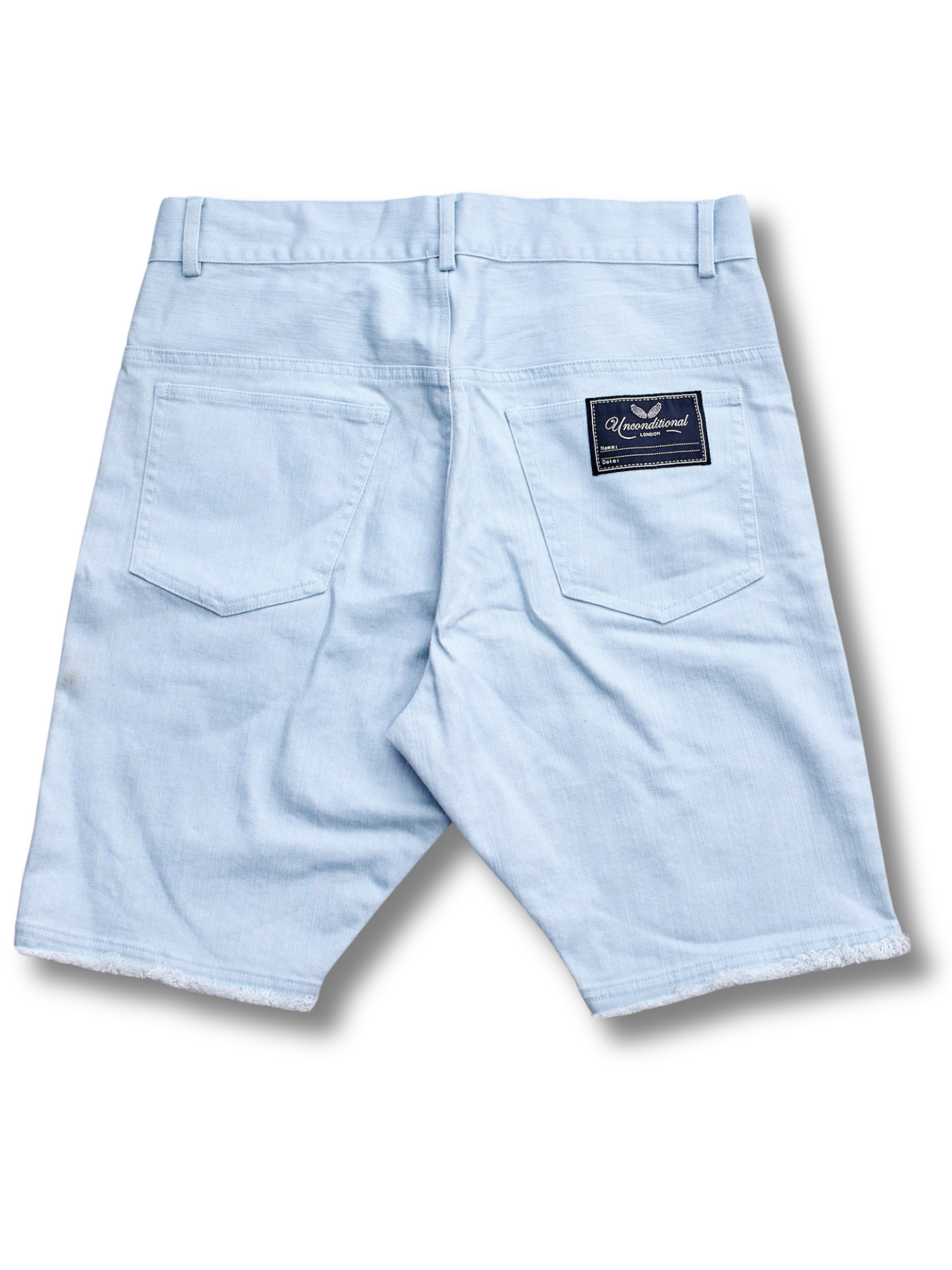 Baby Blue Frayed Shorts