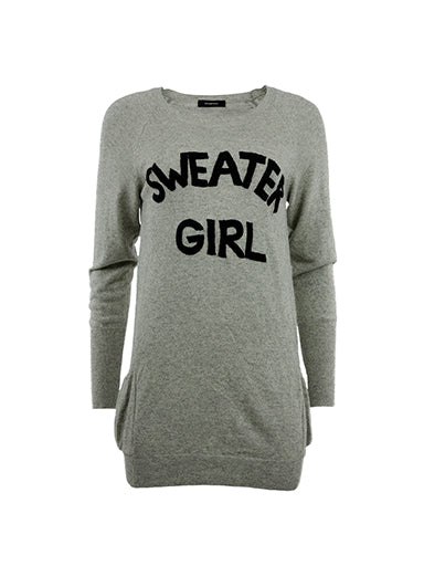 SWEATER GIRL GREY KNITTED JUMPER