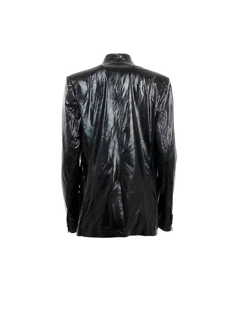 WOMENS SILK LINED BLACK LEATHER JACKET