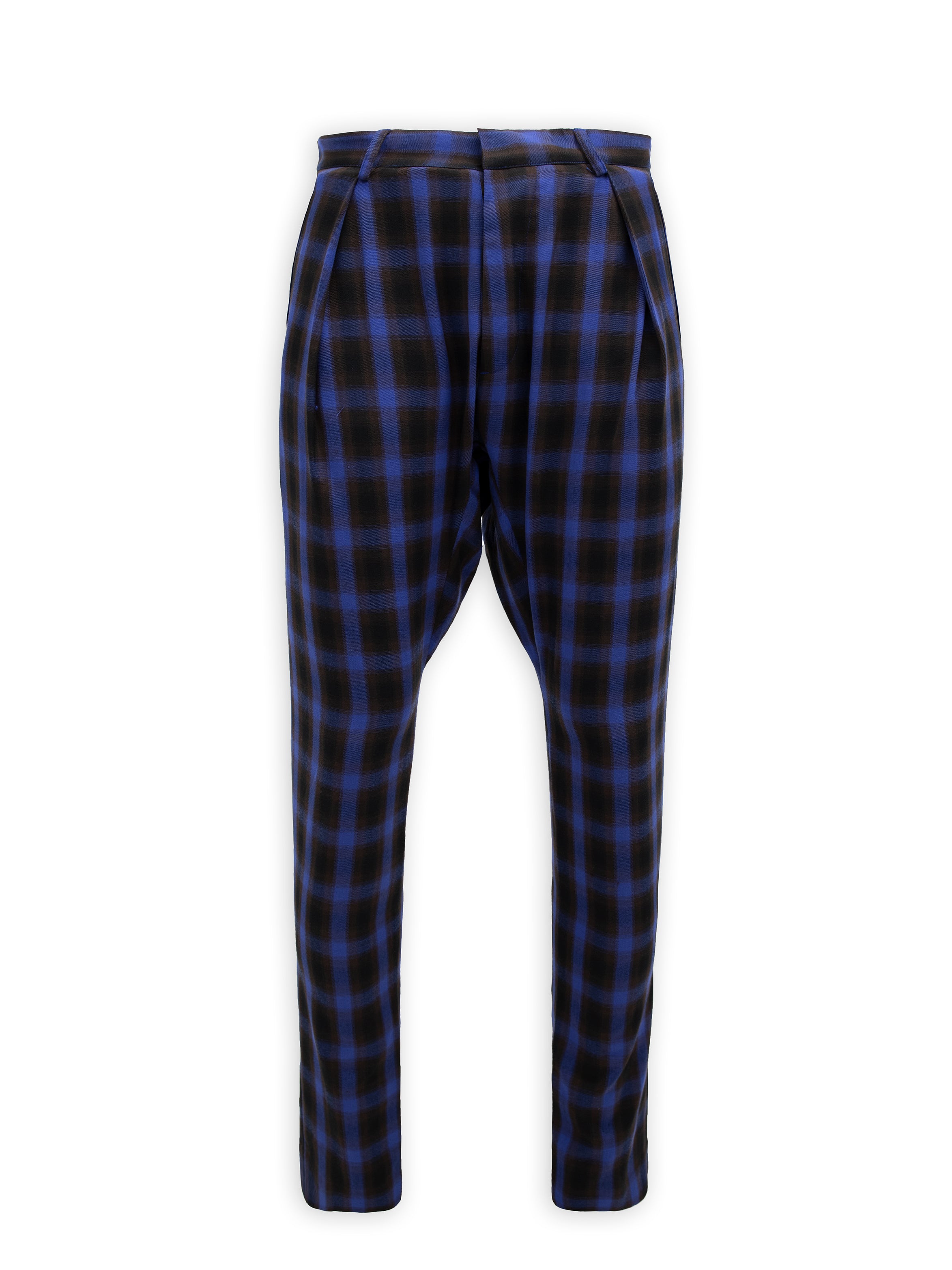 PURPLE CHECKED TROUSERS