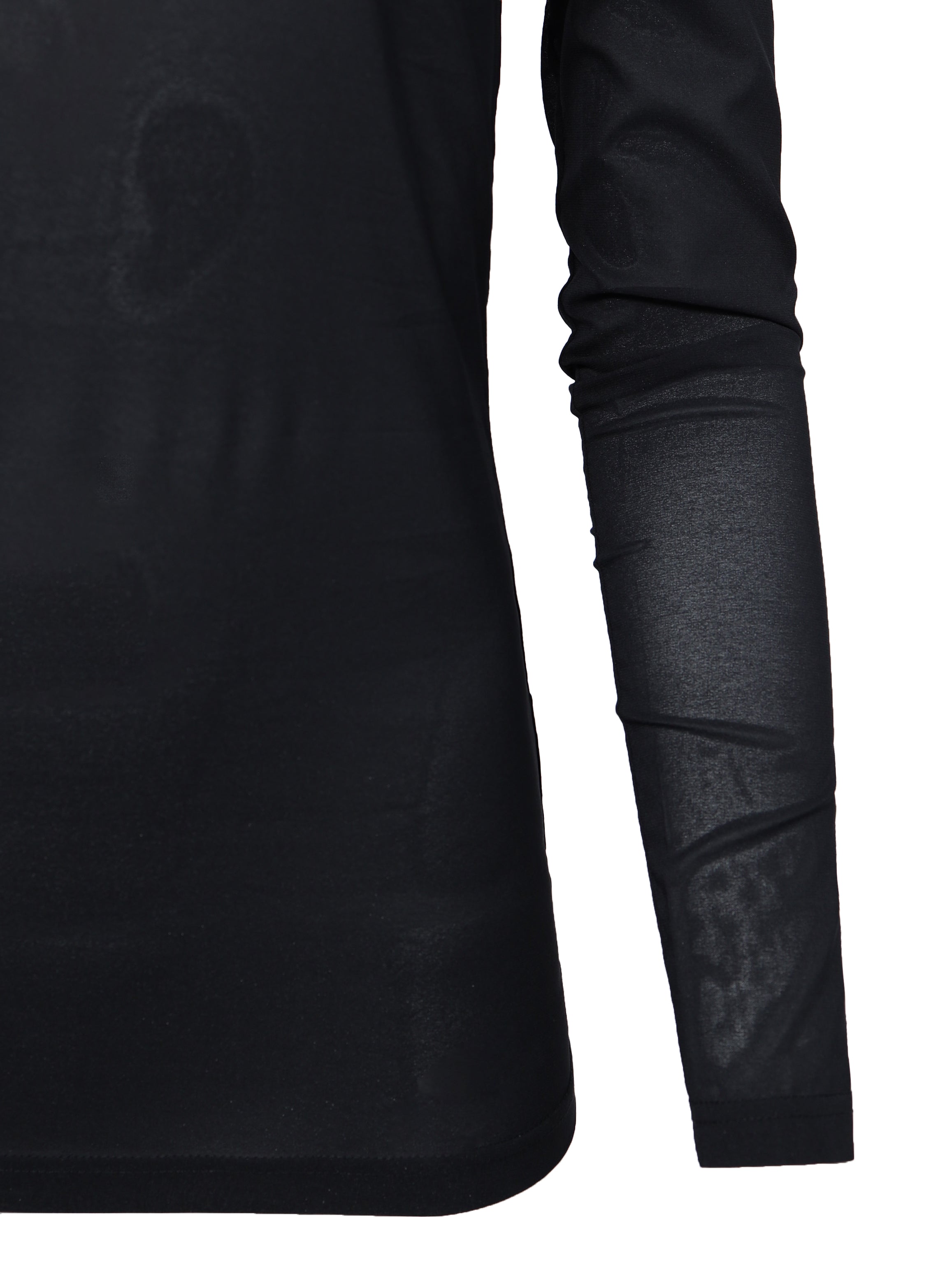 Black Silk Long Sleeved T-Shirt