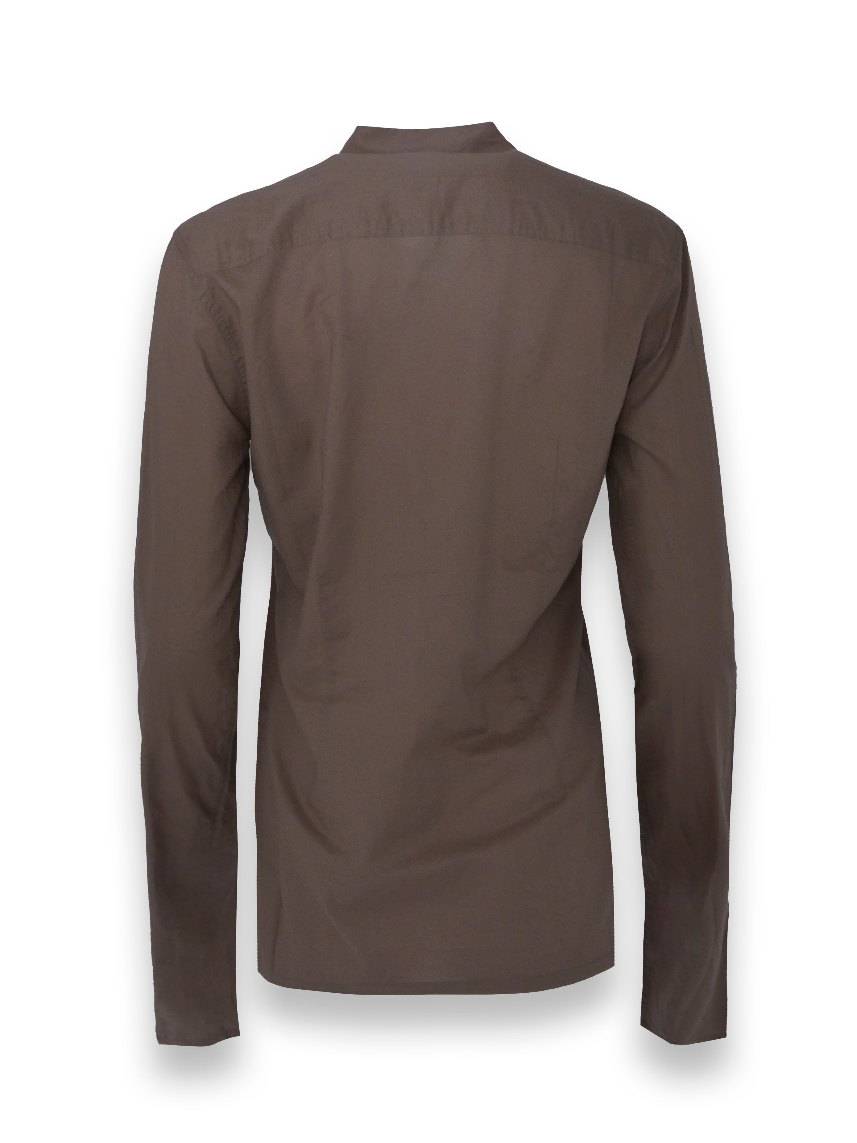 Brown Extra Long Sleeve Shirt