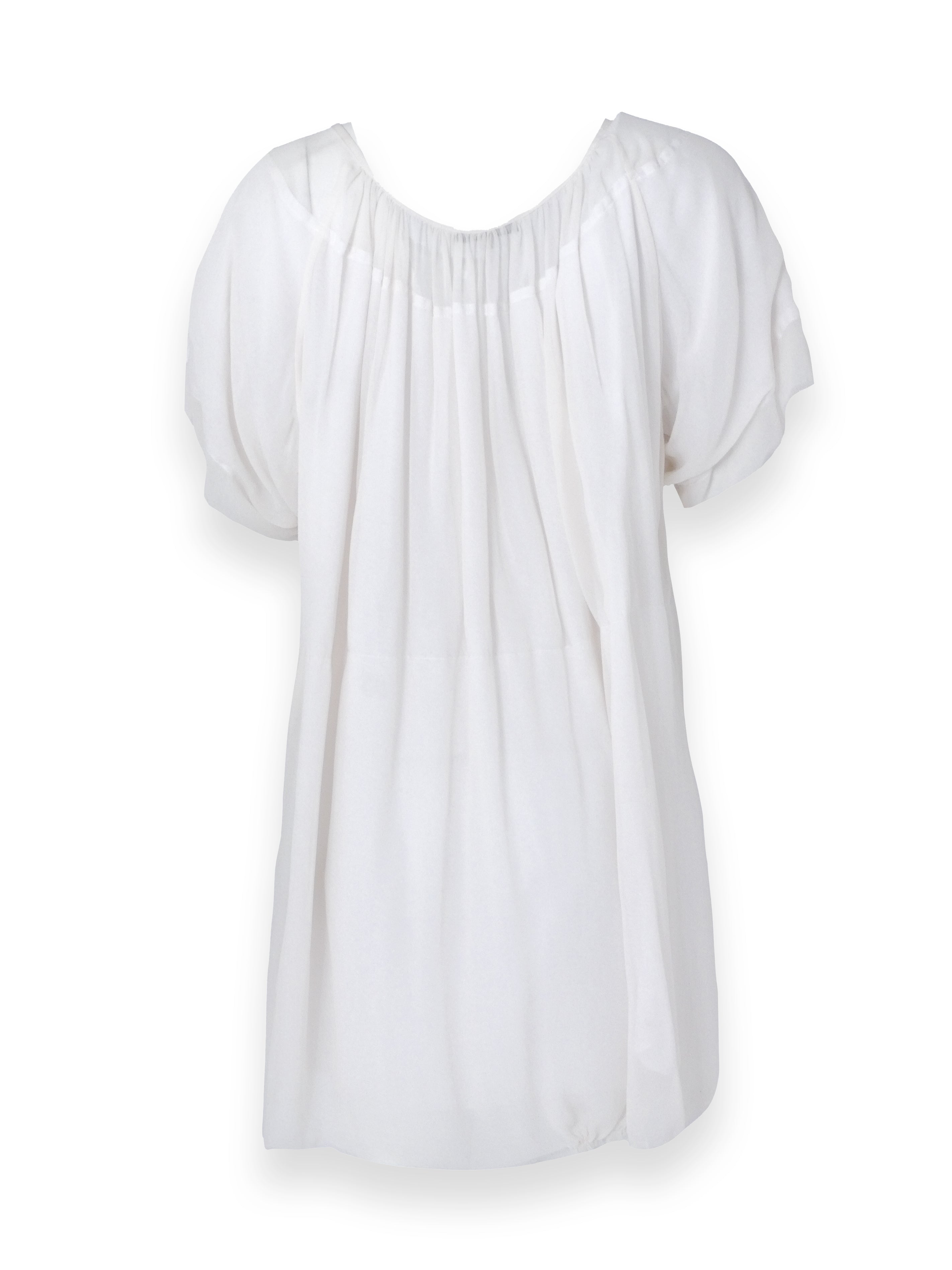 White Flowly Light White Dress