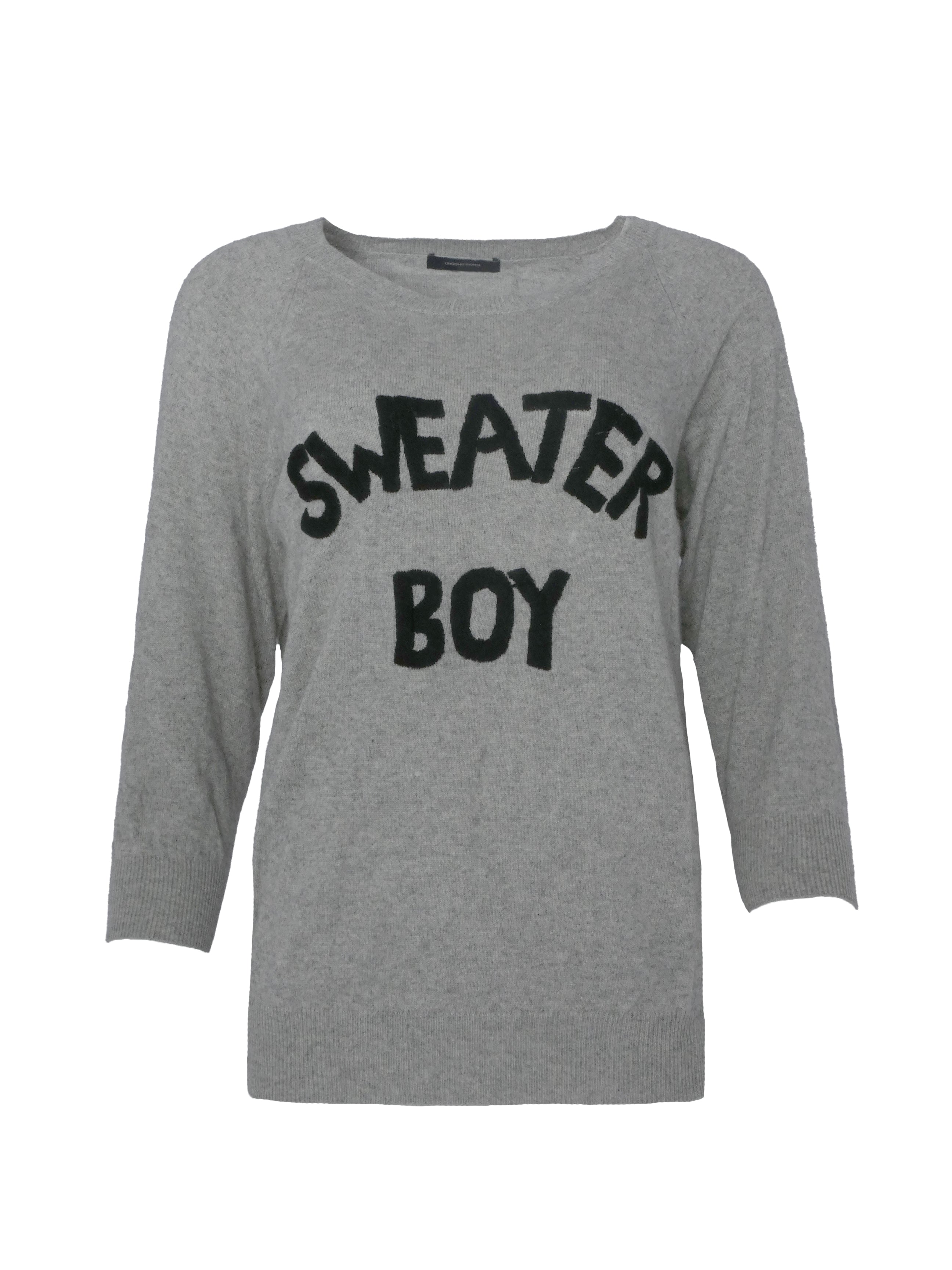 Light Grey Sweater Boy Cashmere Jumper