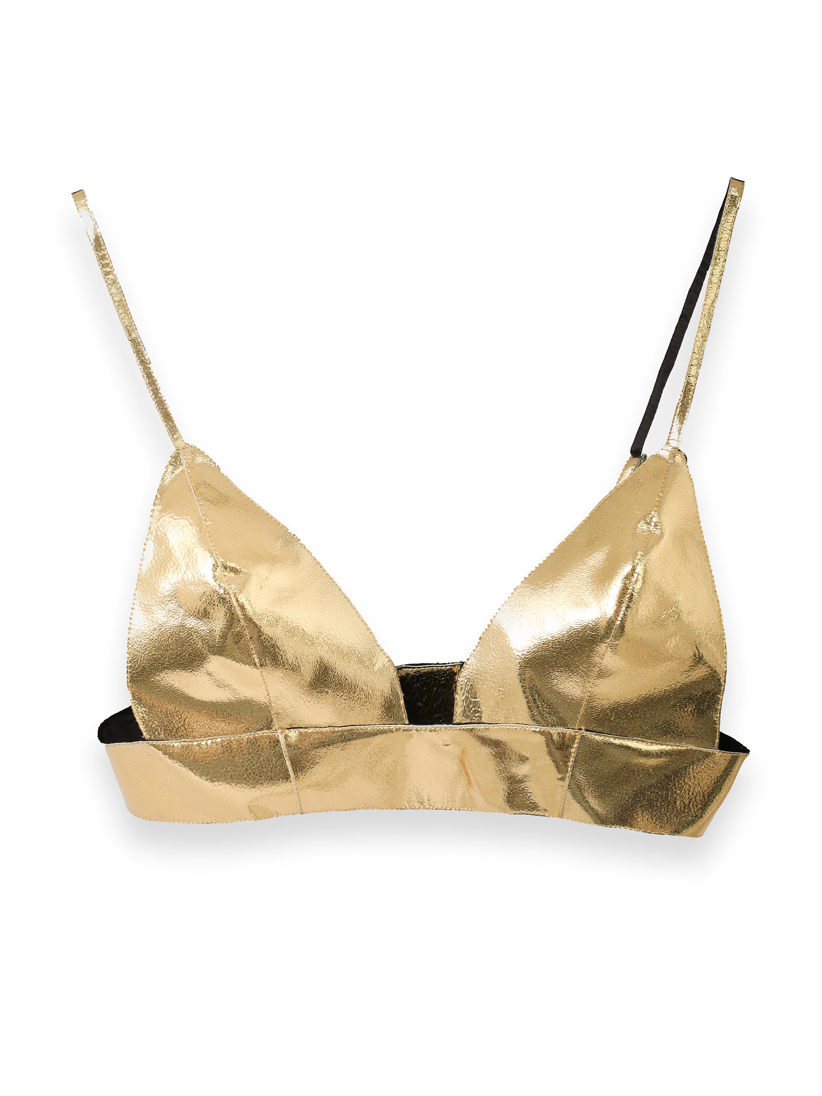 Gold Leather Bralette