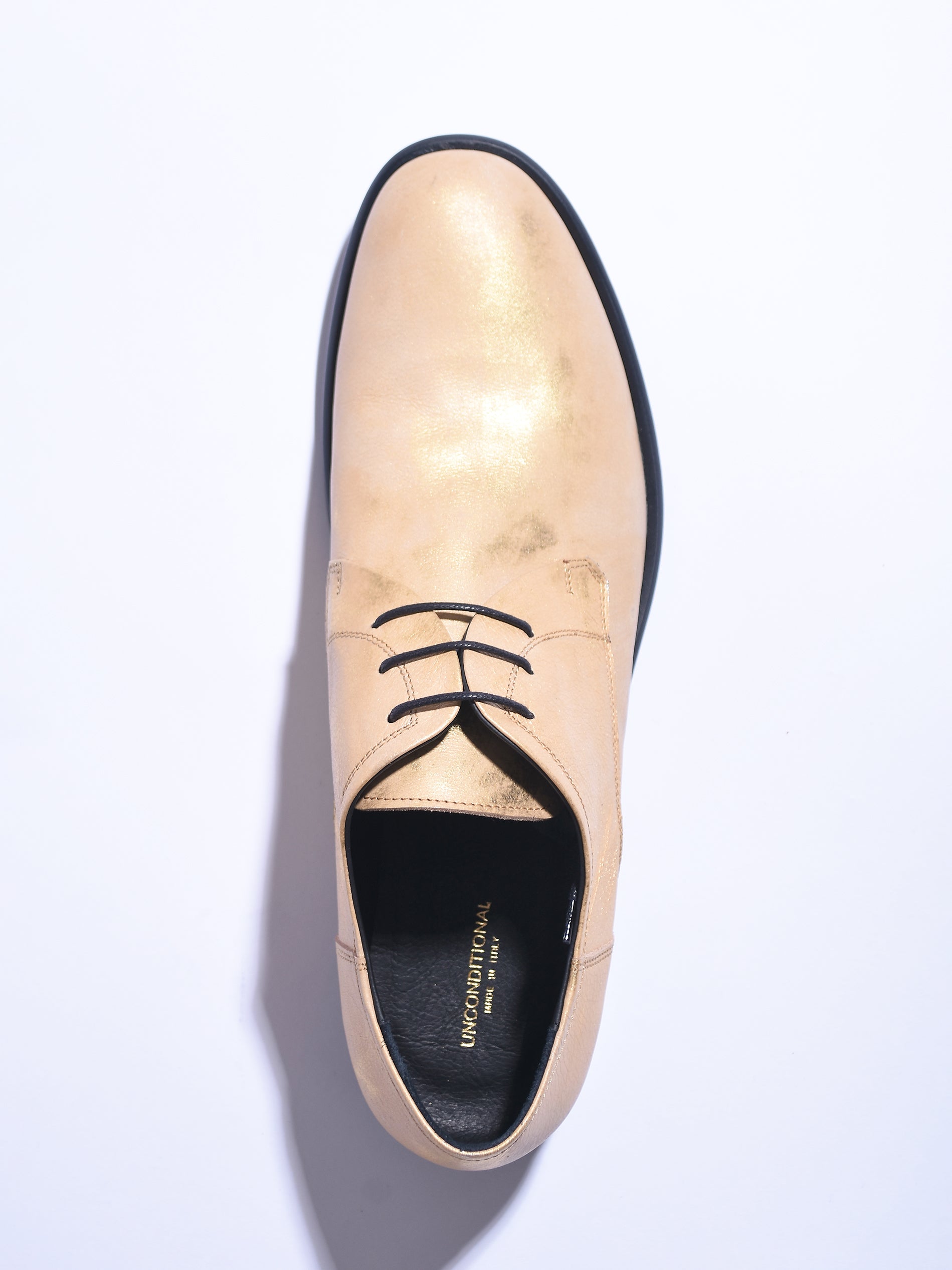 UNCONDITIONAL GOLD DERBY SHOES