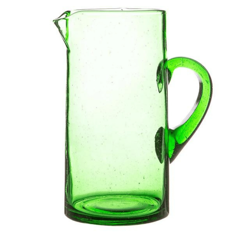 GREEN RECYCLED GLASS JUG