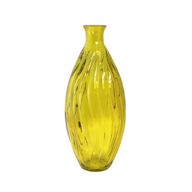 Willow Alexander Lemon Yellow Recycled Spiral Glass Vase