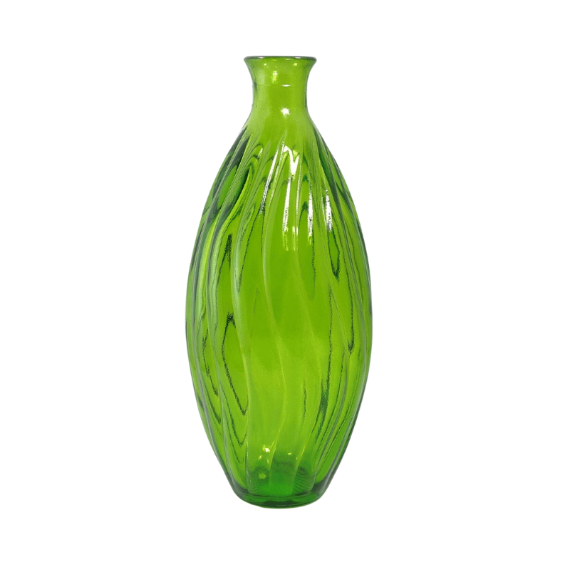Willow Alexander Lime Green Recycled Spiral Glass Vase