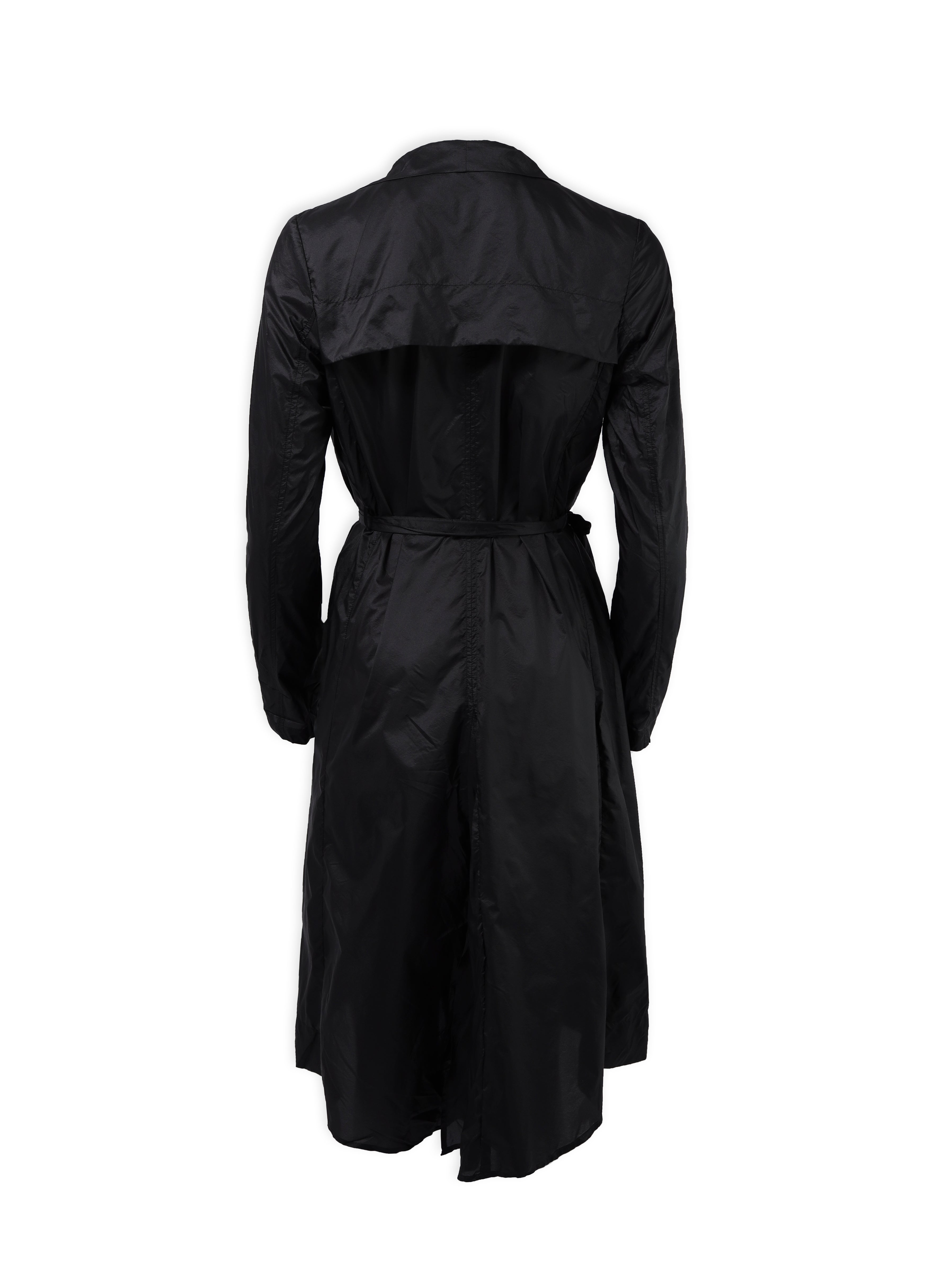 Asymmetric Lightweight Coat in Black