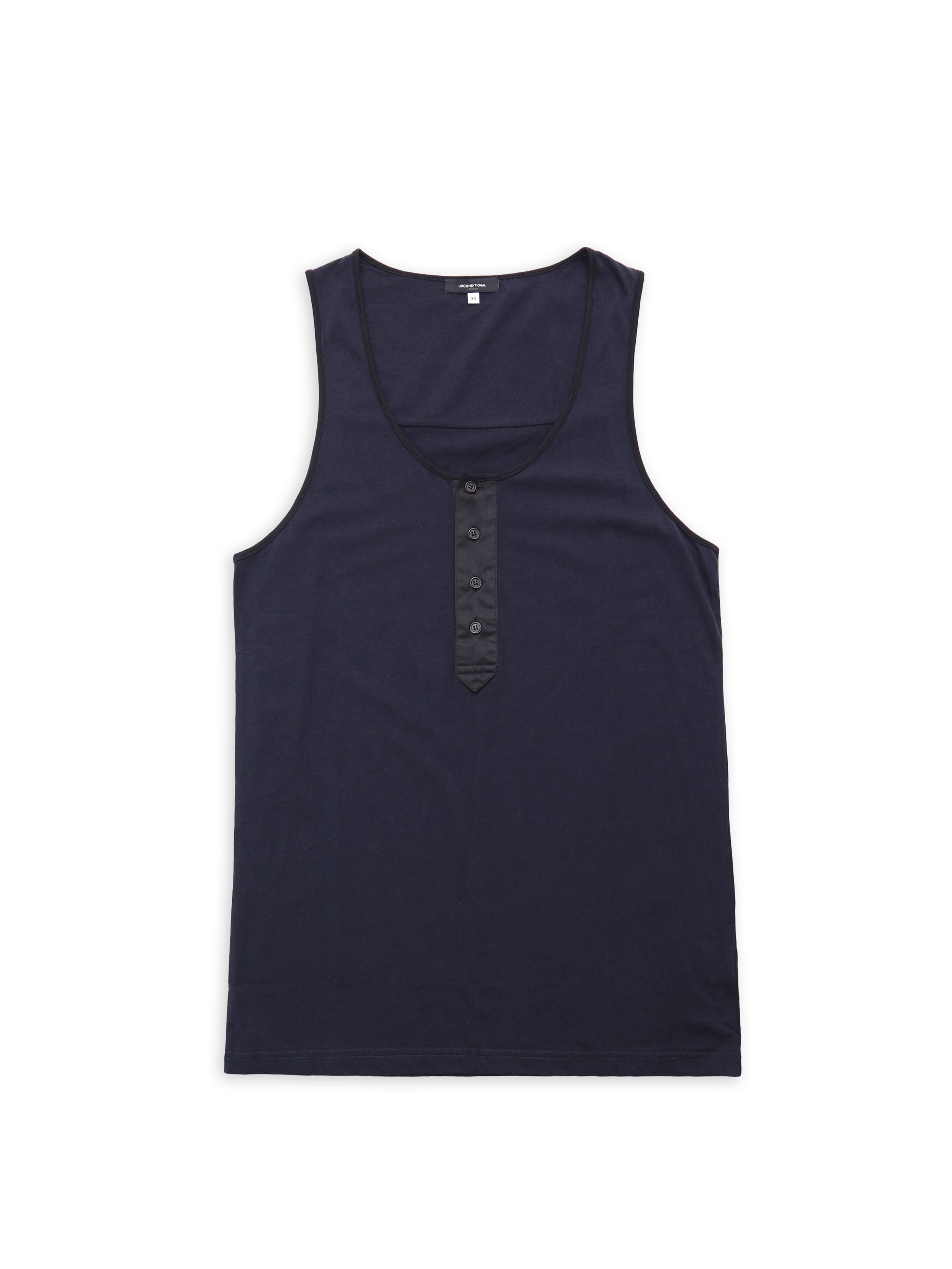 Navy Blue Vest With Buttons Detailing