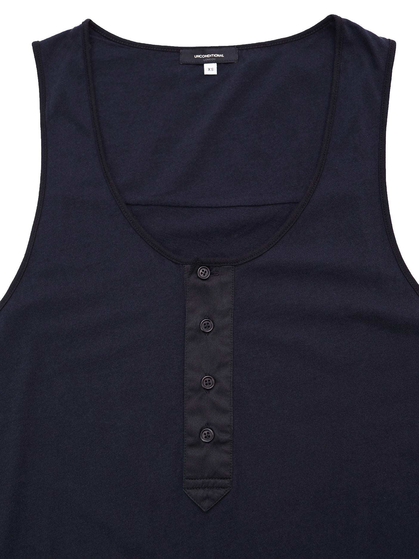 Navy Blue Vest With Buttons Detailing