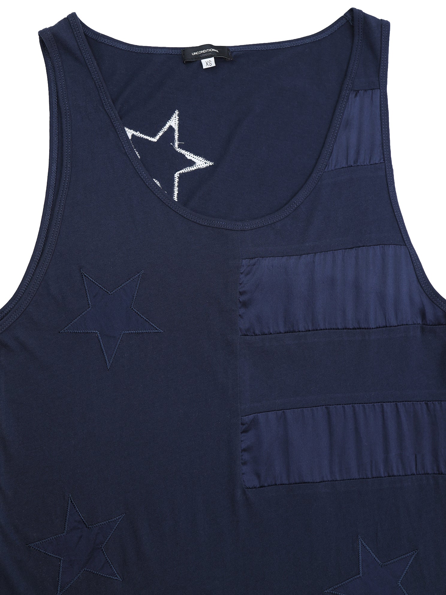Midnight Vest With Stars And Navy Stripes Detailings