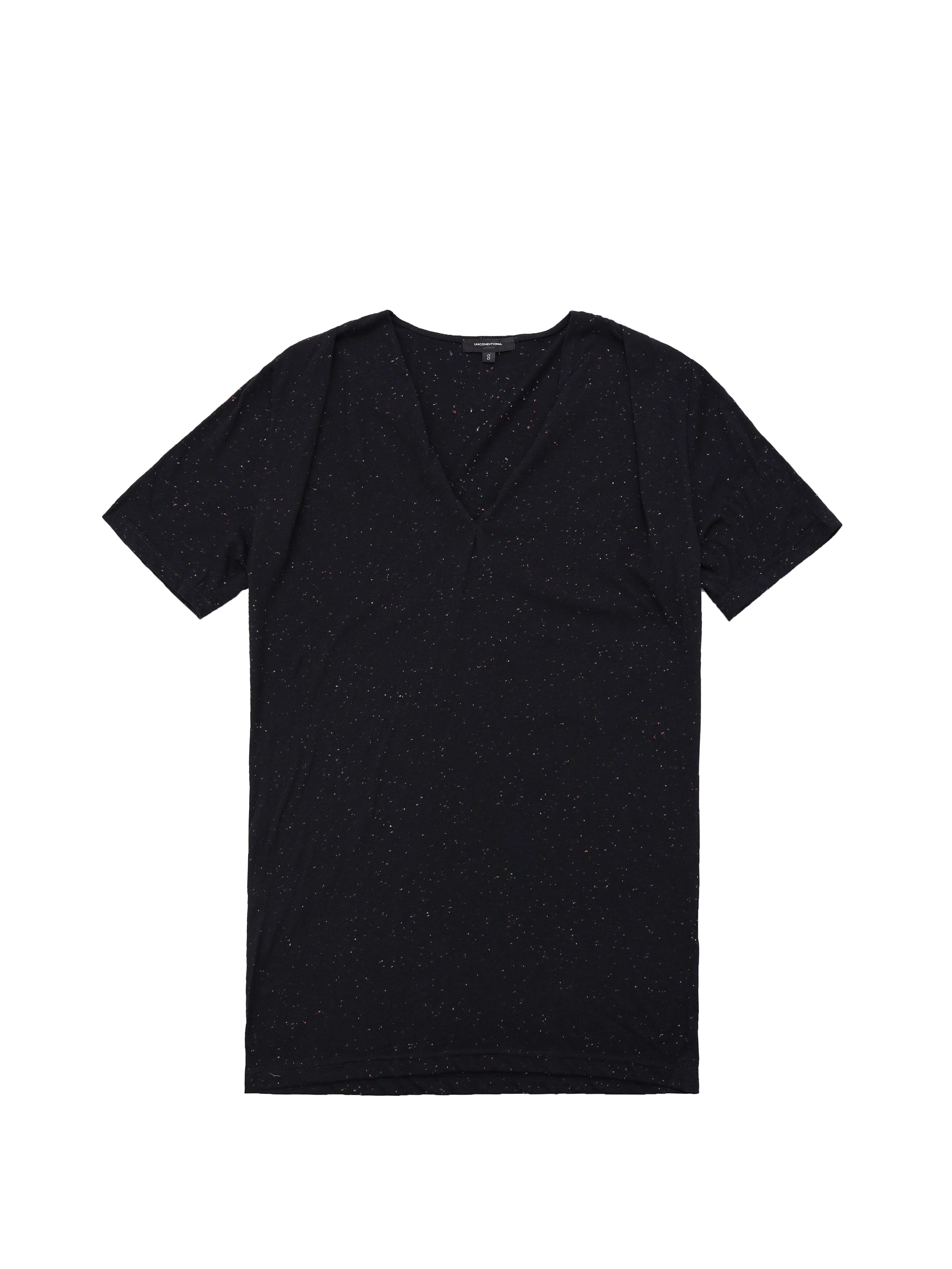 Black T-Shirt With Coloured Dots