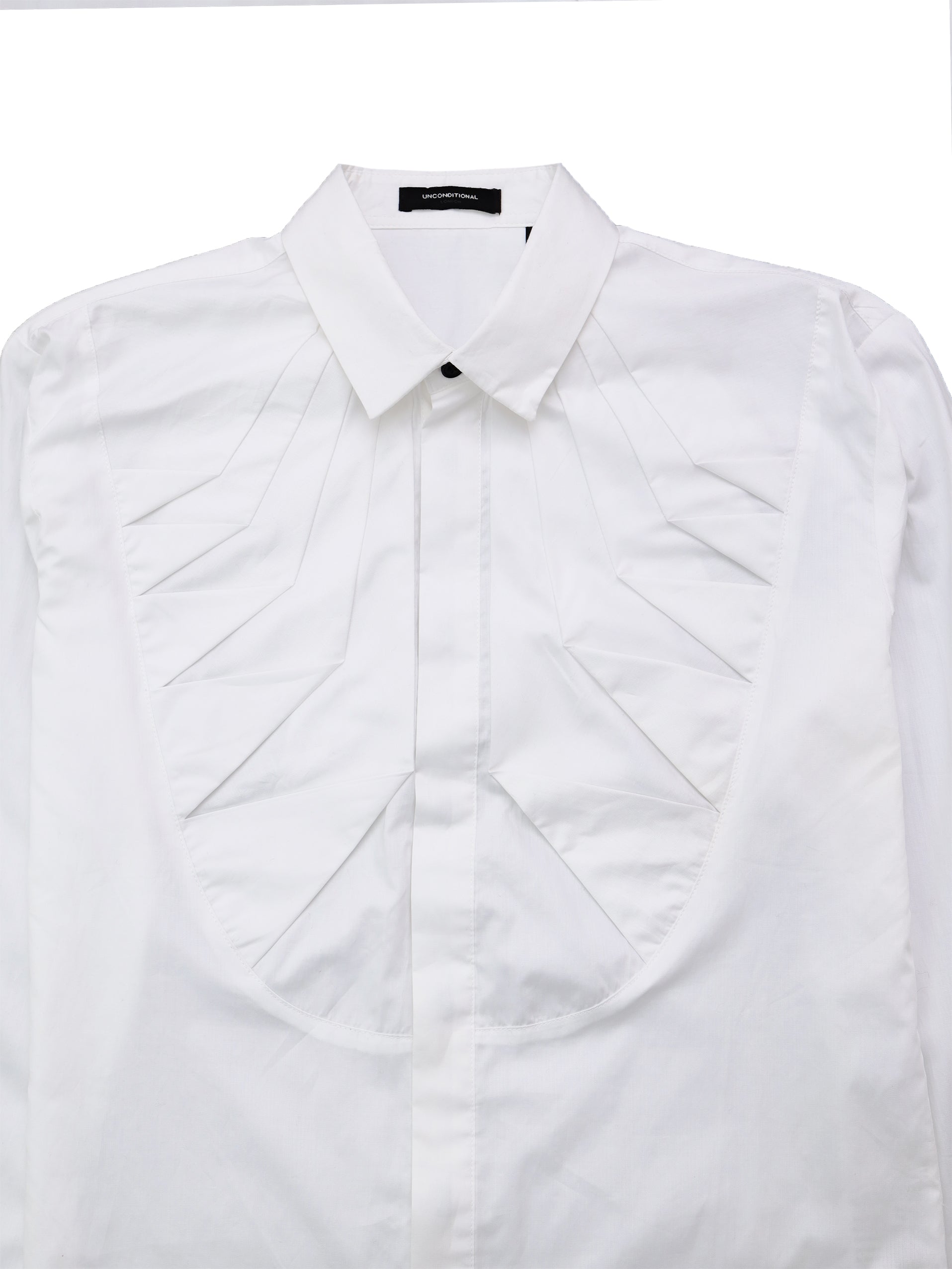 White Pleat Patterned Shirt