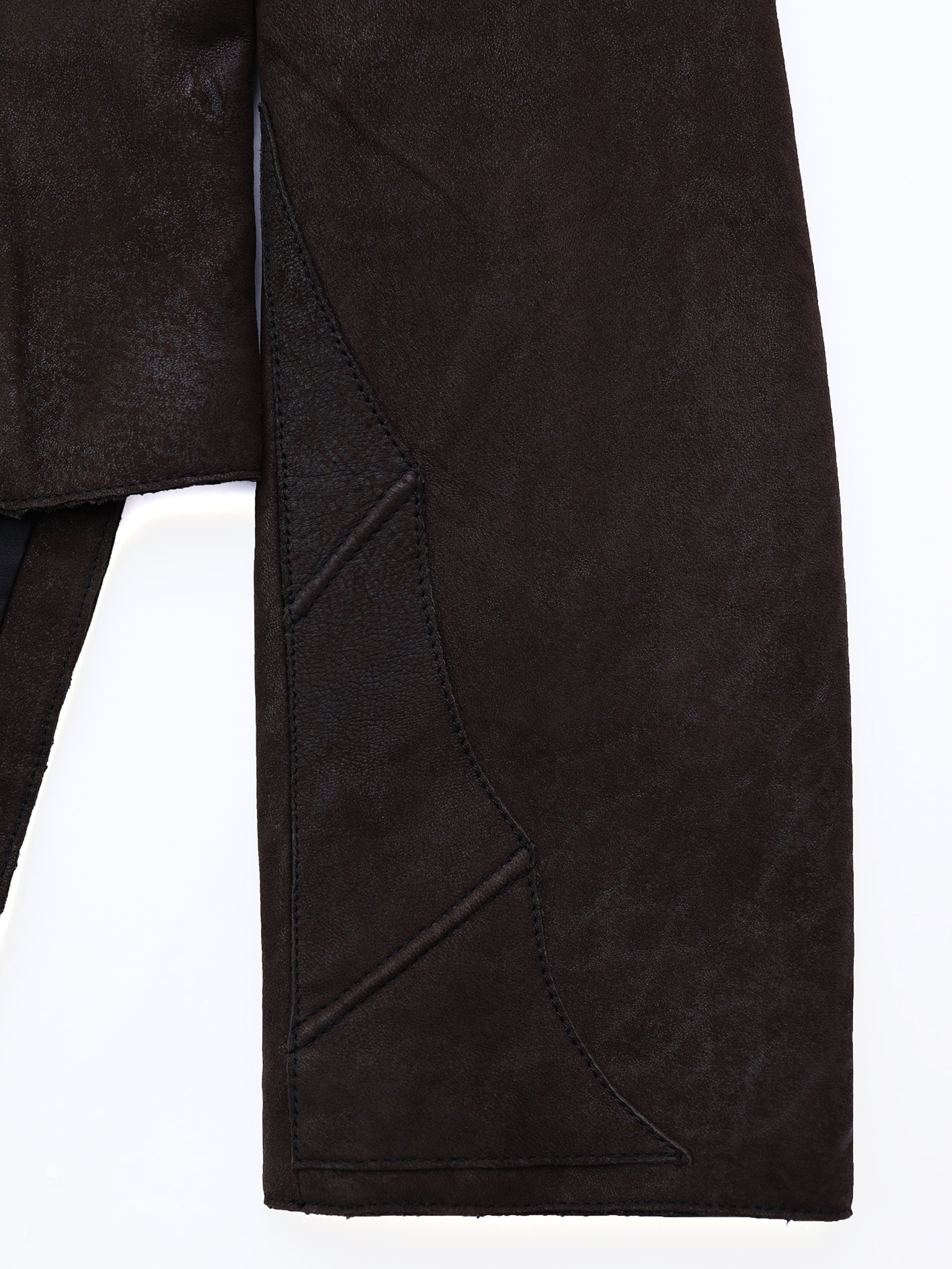 Brown Suede Leather Tail Jacket