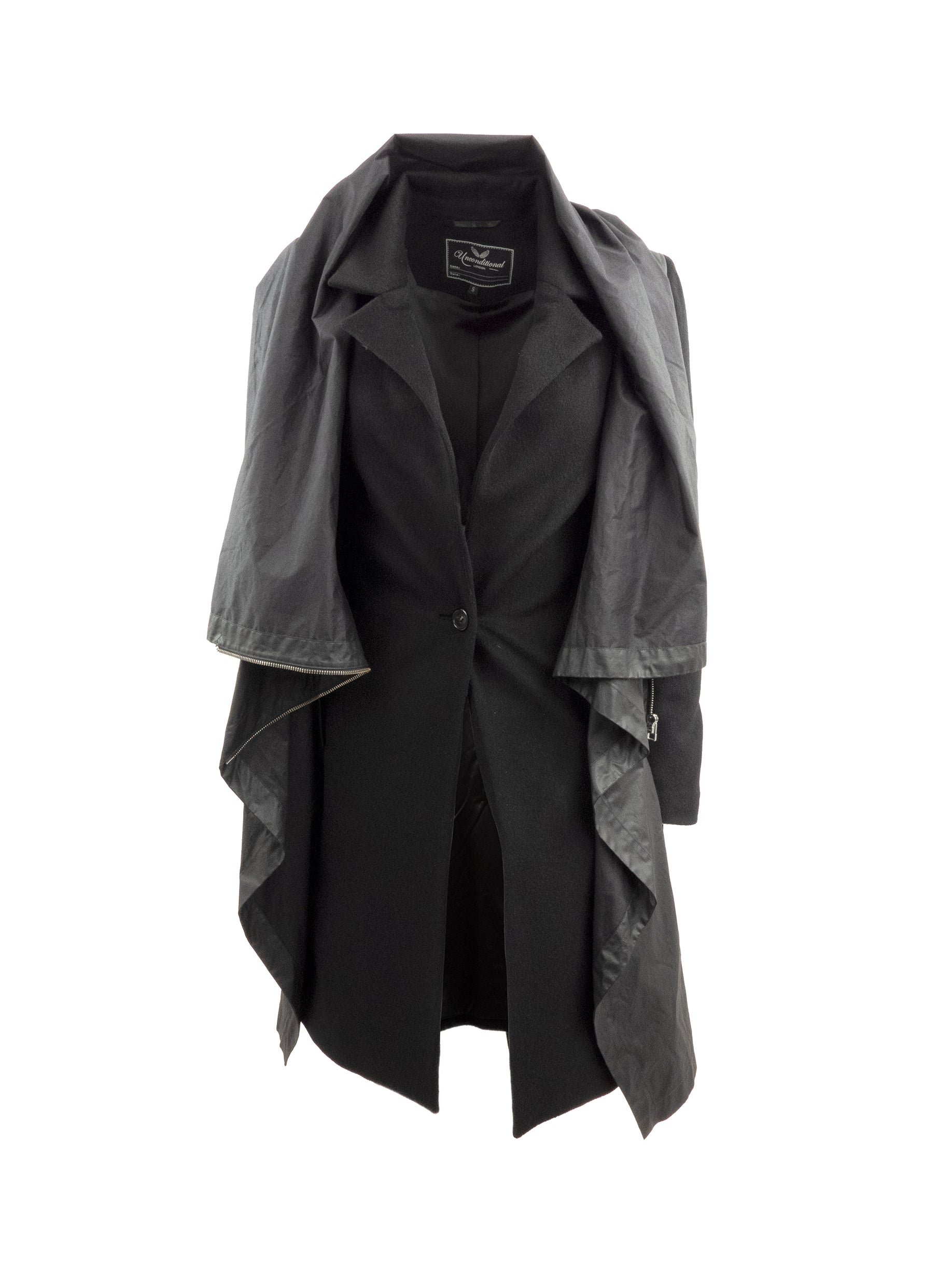 OVERSIZED WOOL OVERCOAT WITH RAIN COVER