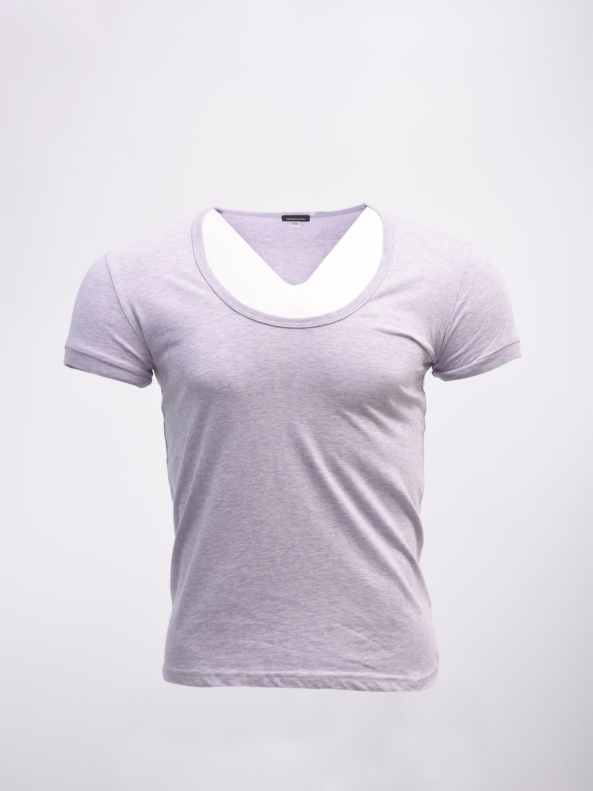 LILAC WIDE NECK T-SHIRT