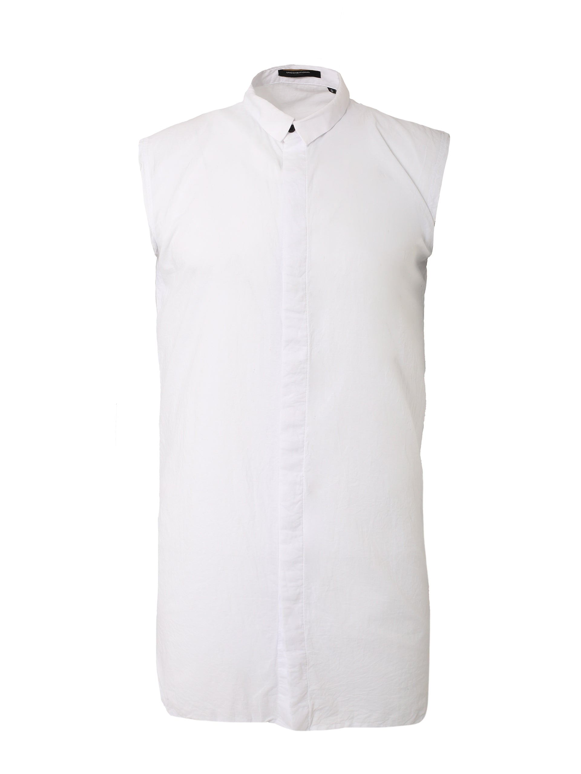 Sleeveless White Shirt