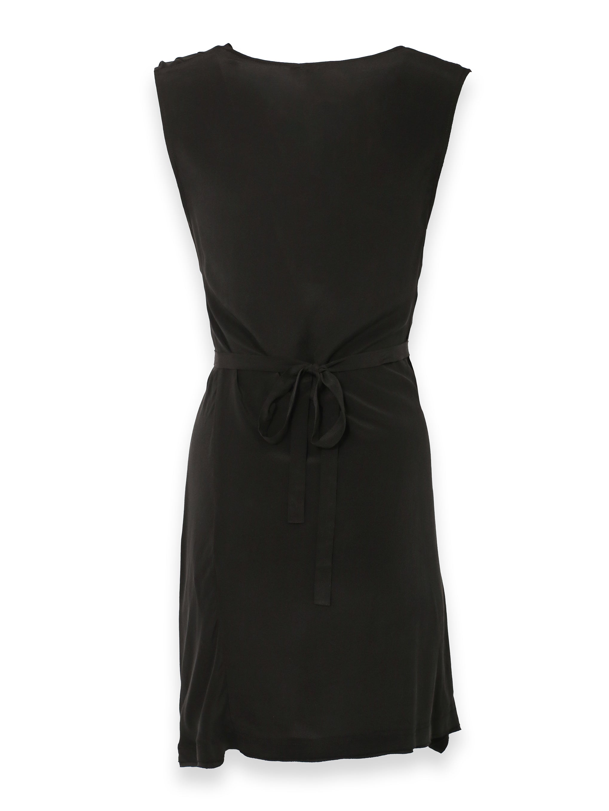 Black Sleeveless Tie Up Dress