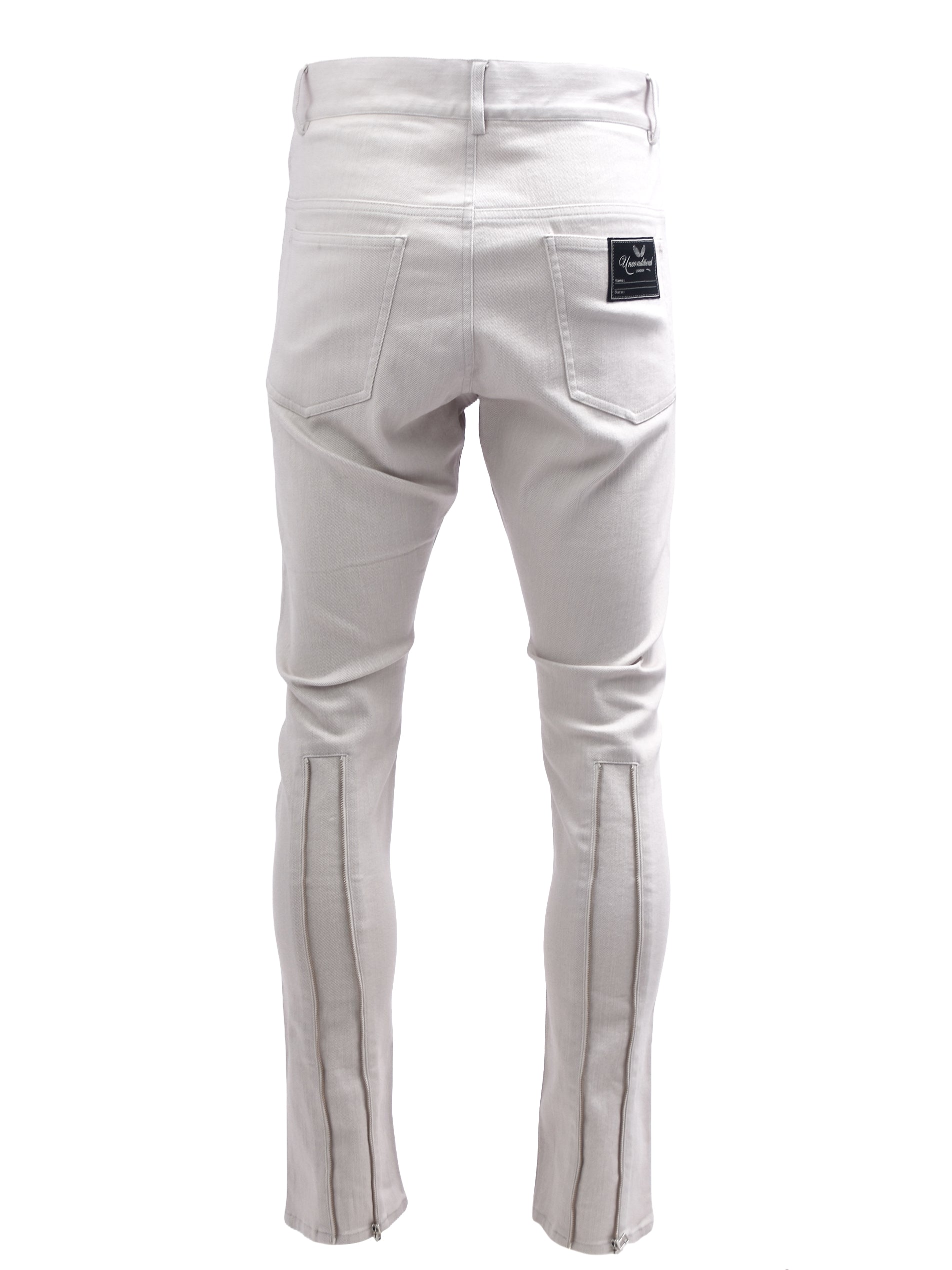 OFF WHITE JEANS WITH LEG ZIP