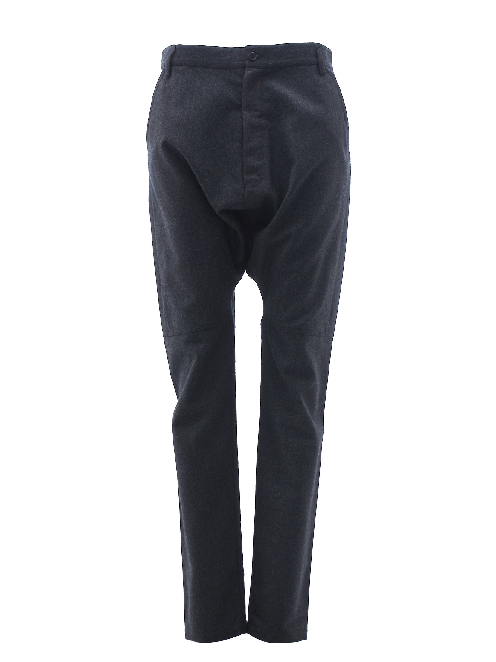 CHARCOAL WOOL SUIT TROUSERS