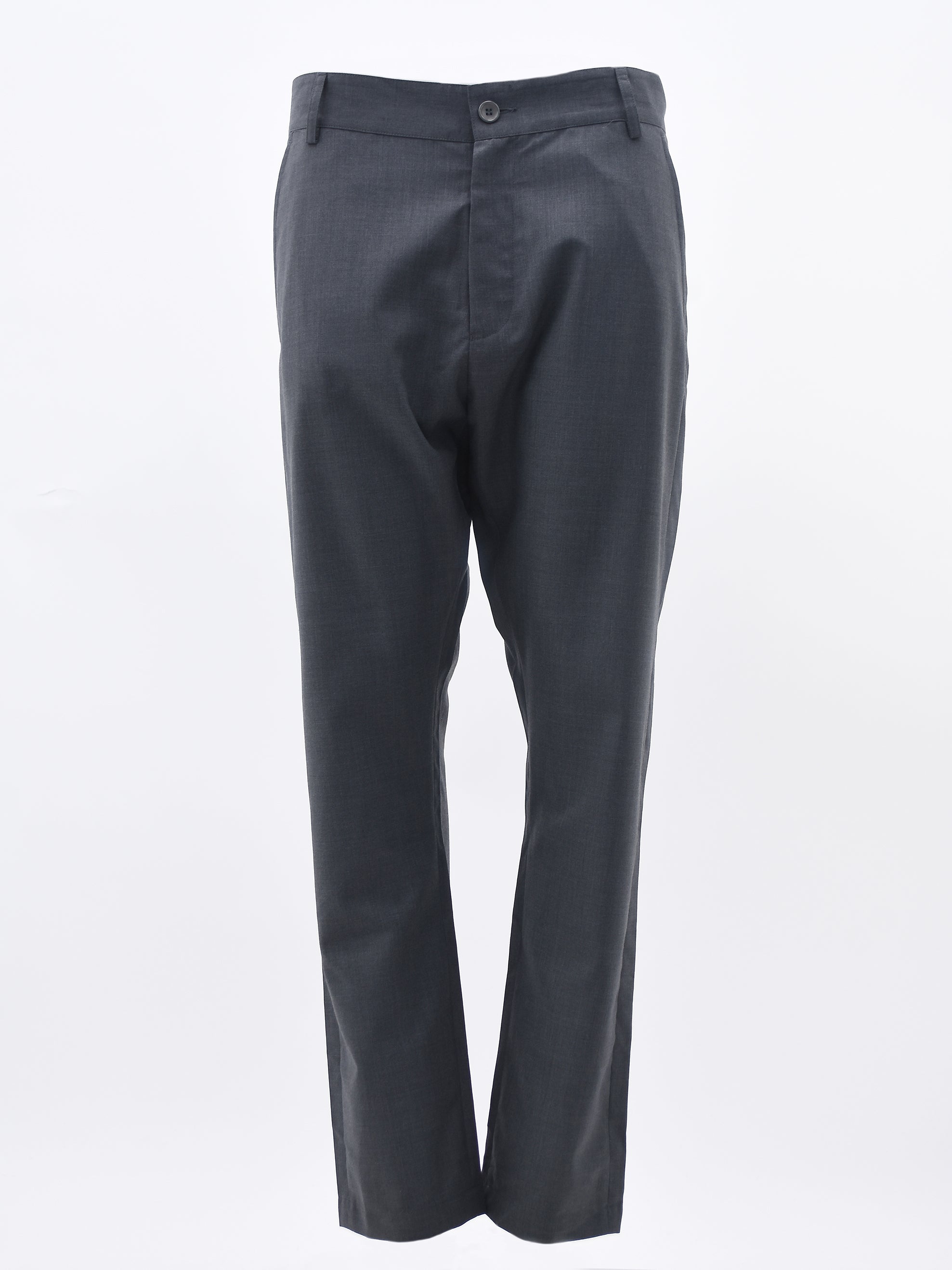 GREY WOOL SUIT TROUSERS