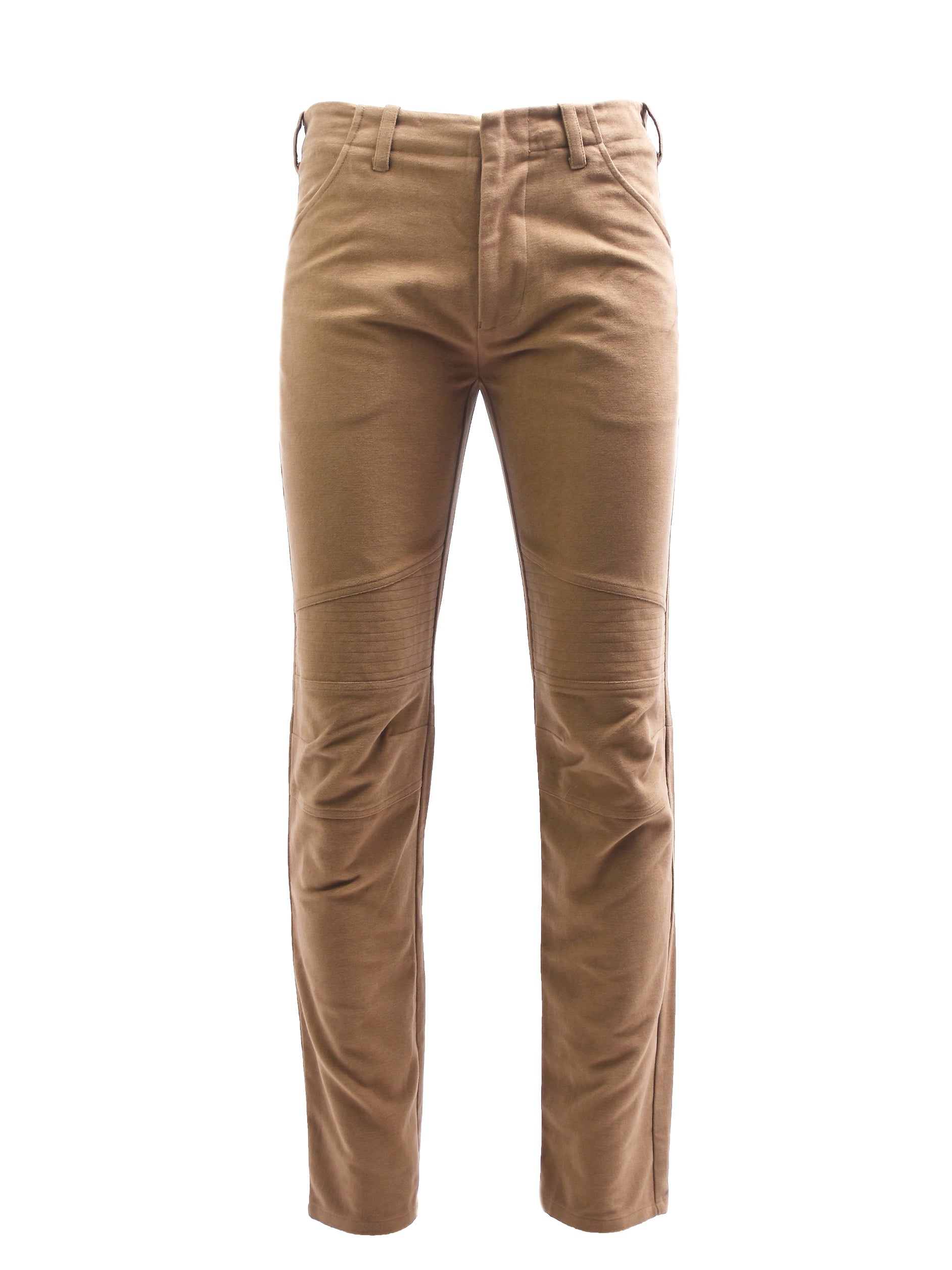 BROWN TAPERED CAMEL TROUSERS