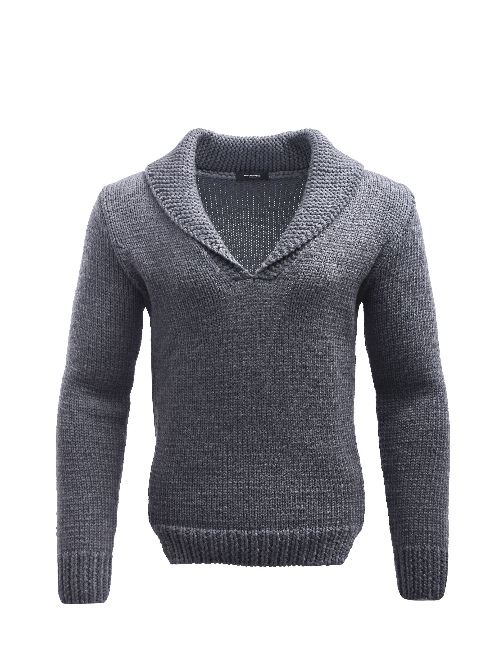 CHARCOAL CHUNKY KNIT JUMPER