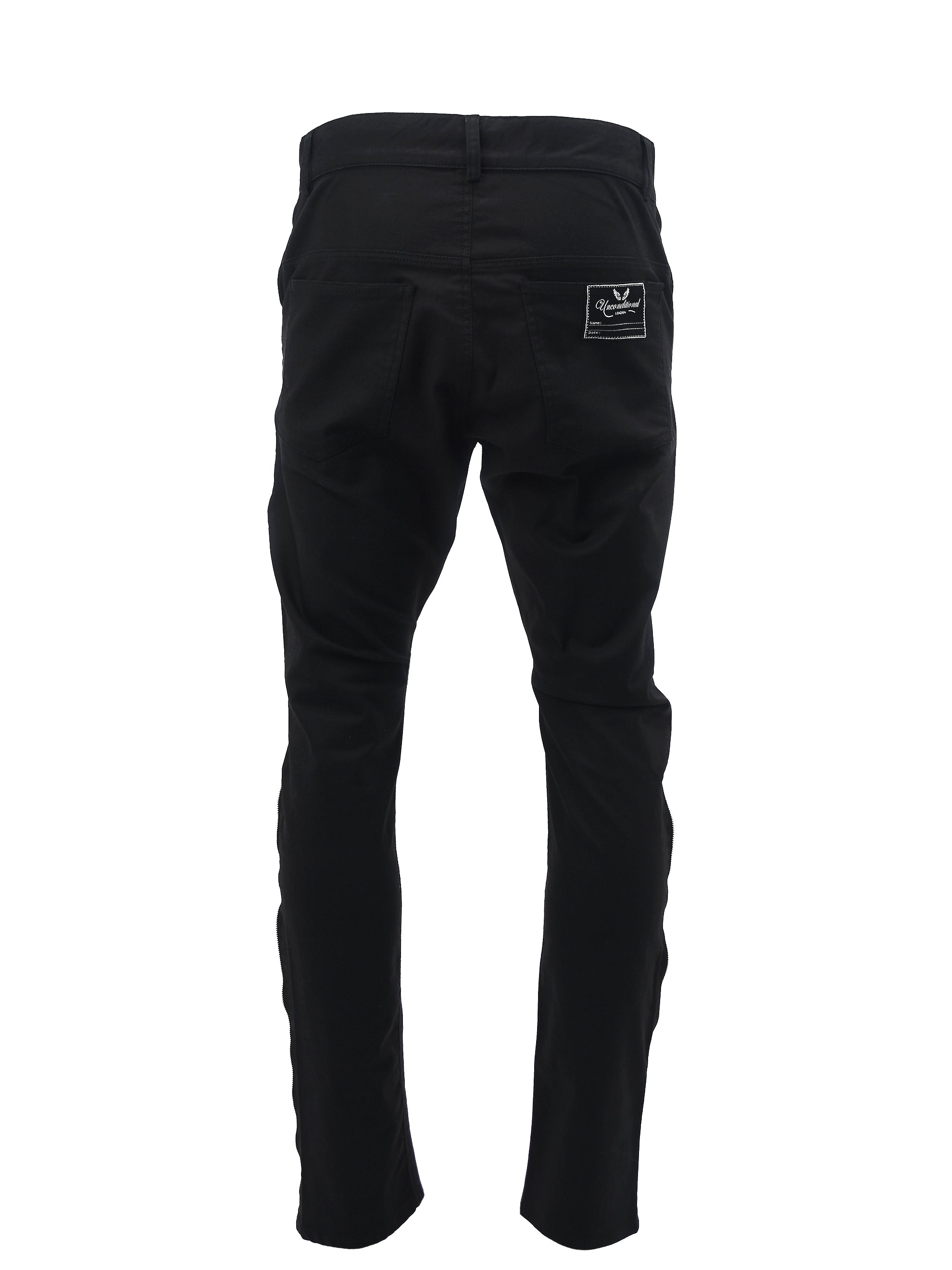 BLACK JEANS WITH SILVER ZIPS