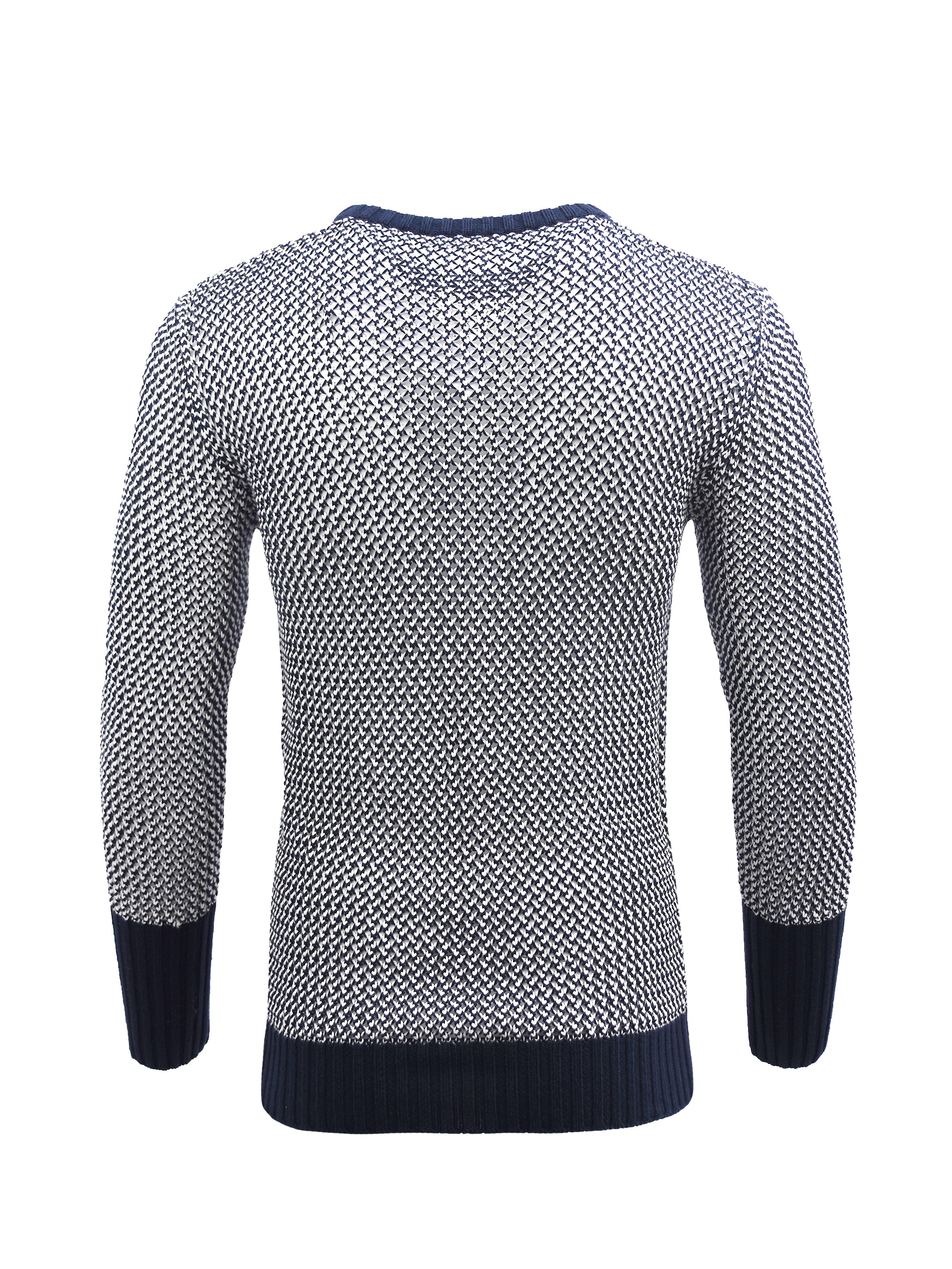 BLACK AND WHITE LIGHTWEIGHT KNITTED JUMPER