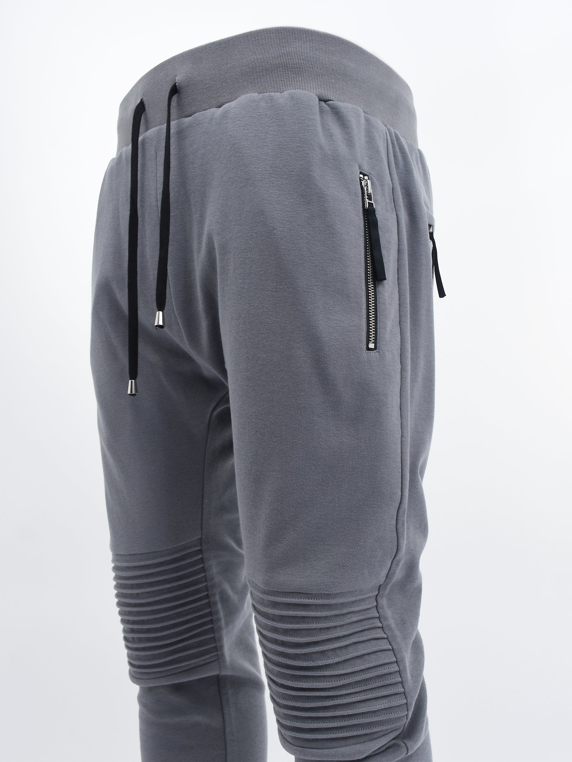 MOUSE GREY RIBBED KNEE JOGGERS