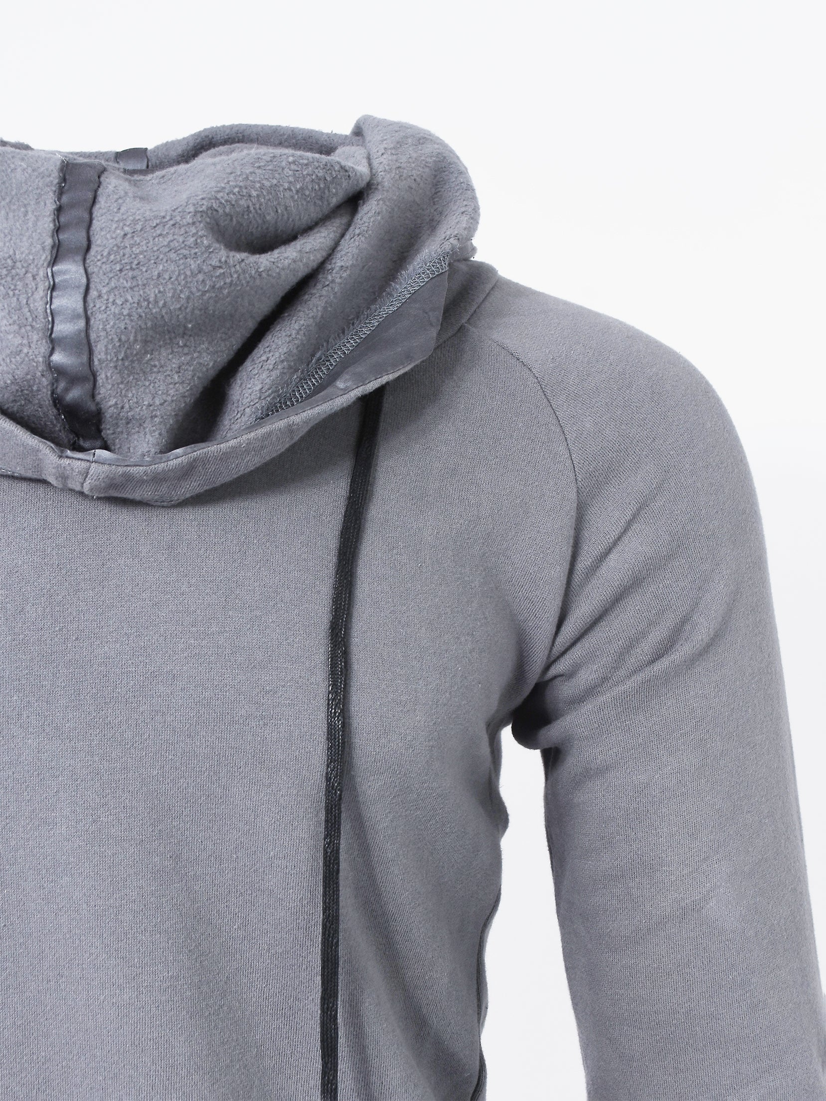 Mouse Grey Funnel Neck Hoodie