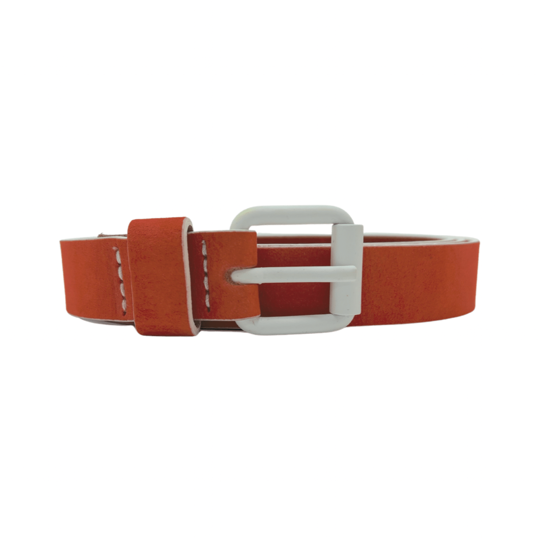 RED THIN LEATHER BELT