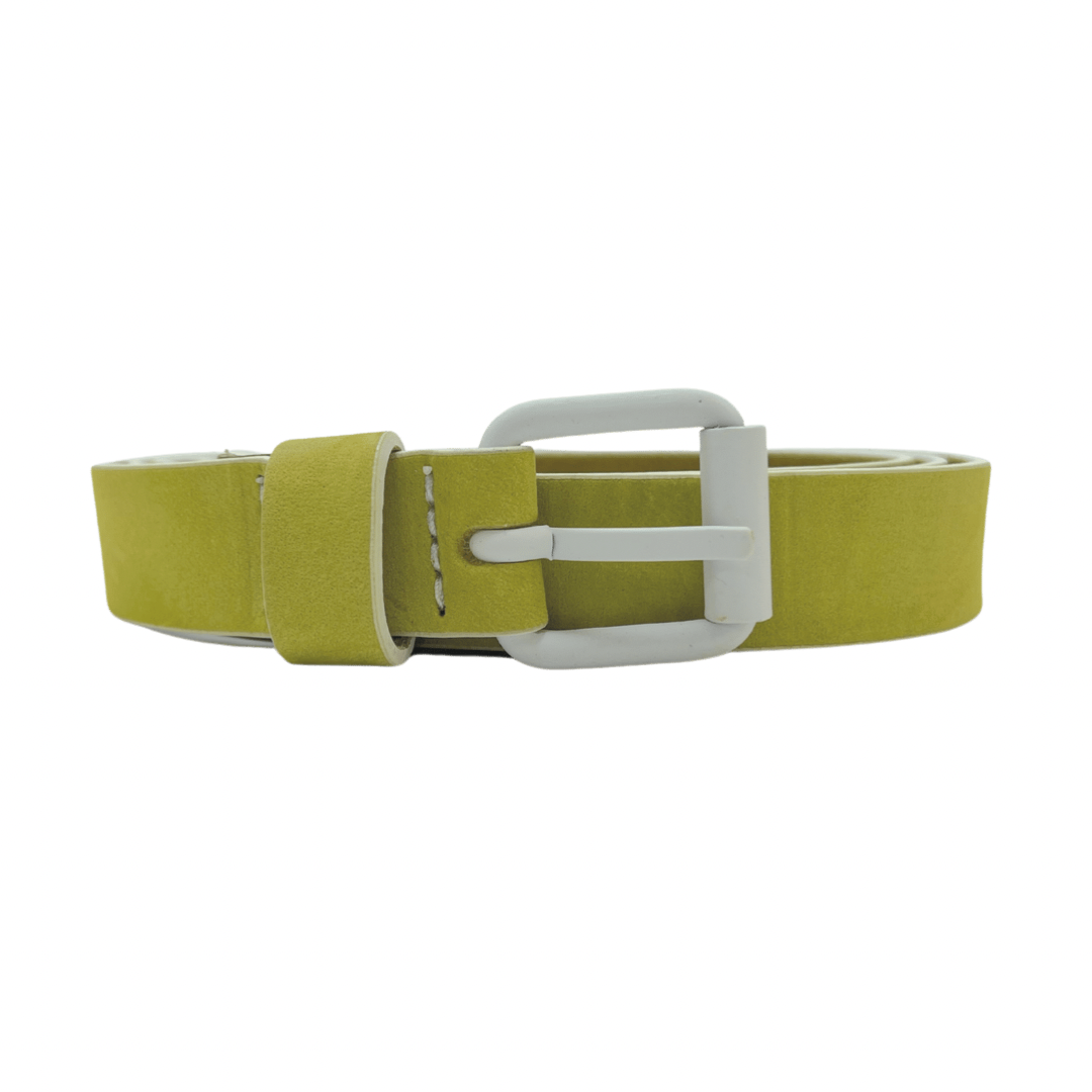 LIME THIN LEATHER BELT