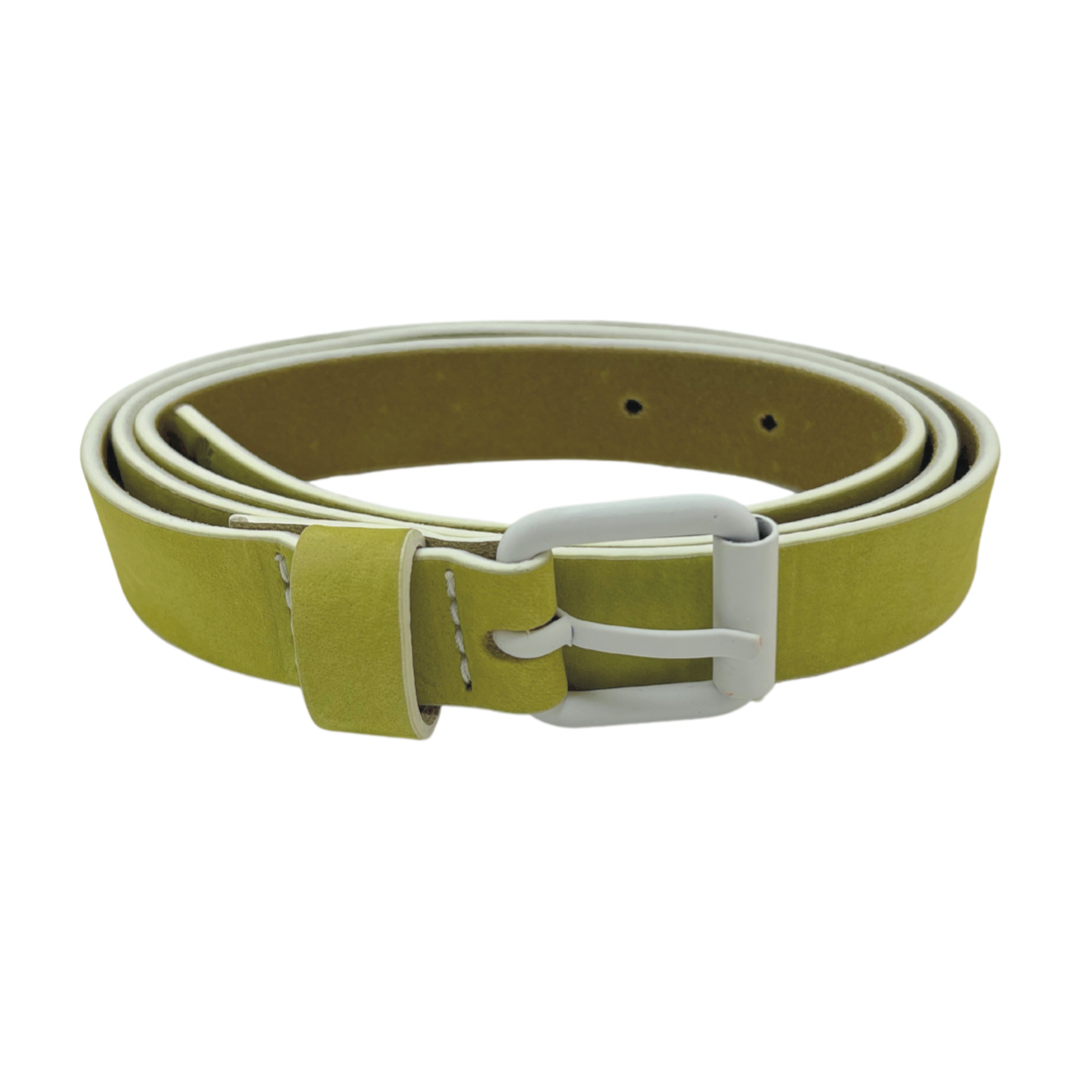 LIME THIN LEATHER BELT